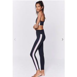 Spiritual Gangster Pastel Stripe Leggings Black XS